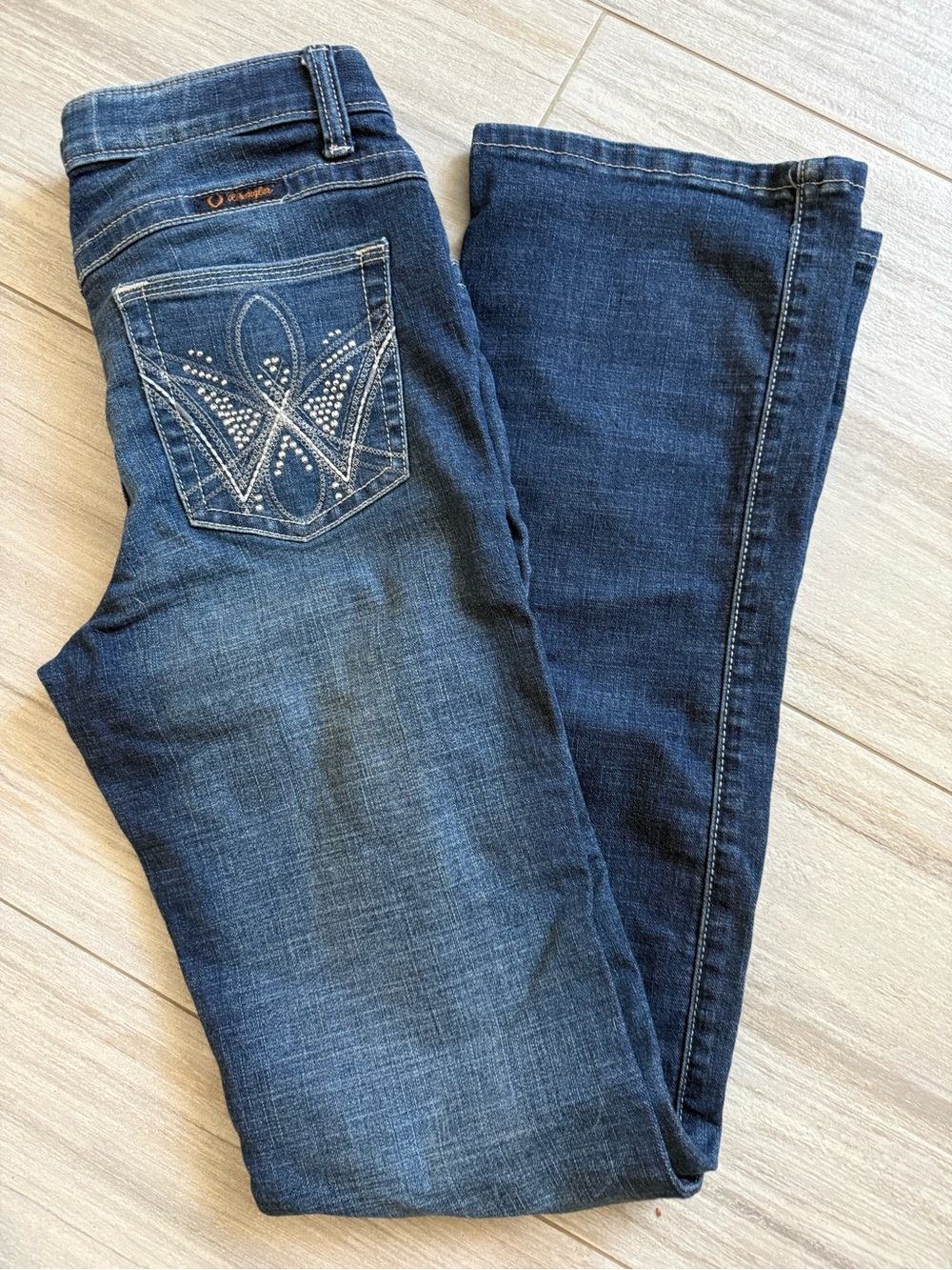 Wrangler Women's Q-baby Dark Blue Bootcut Jeans